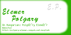 elemer polgary business card